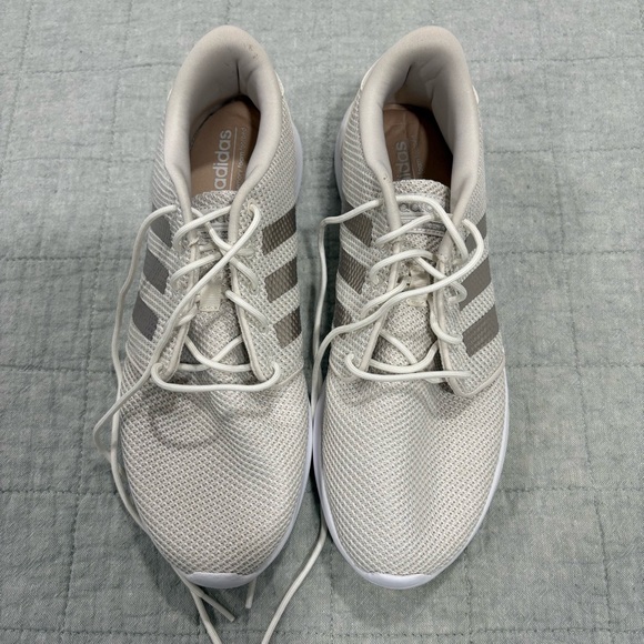 Adidas Cloudfoam QT Racer Cream Metallic Size 9 - Picture 2 of 8